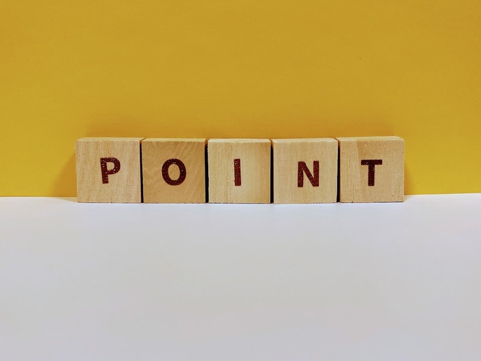 POINTと書かれた積み木