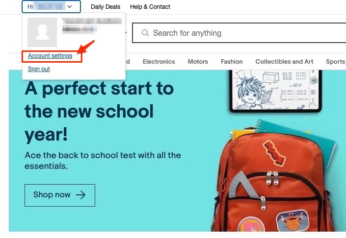 アカウントせっていにむかうしゃじるし