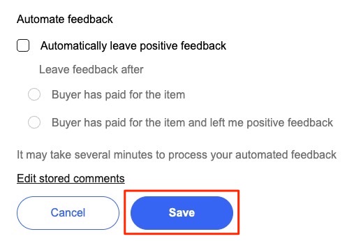 自動評価設定画面のセーブボタン