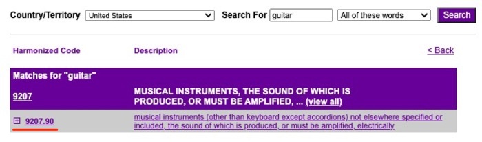 ギターの国際貿易に関する情報検索結果